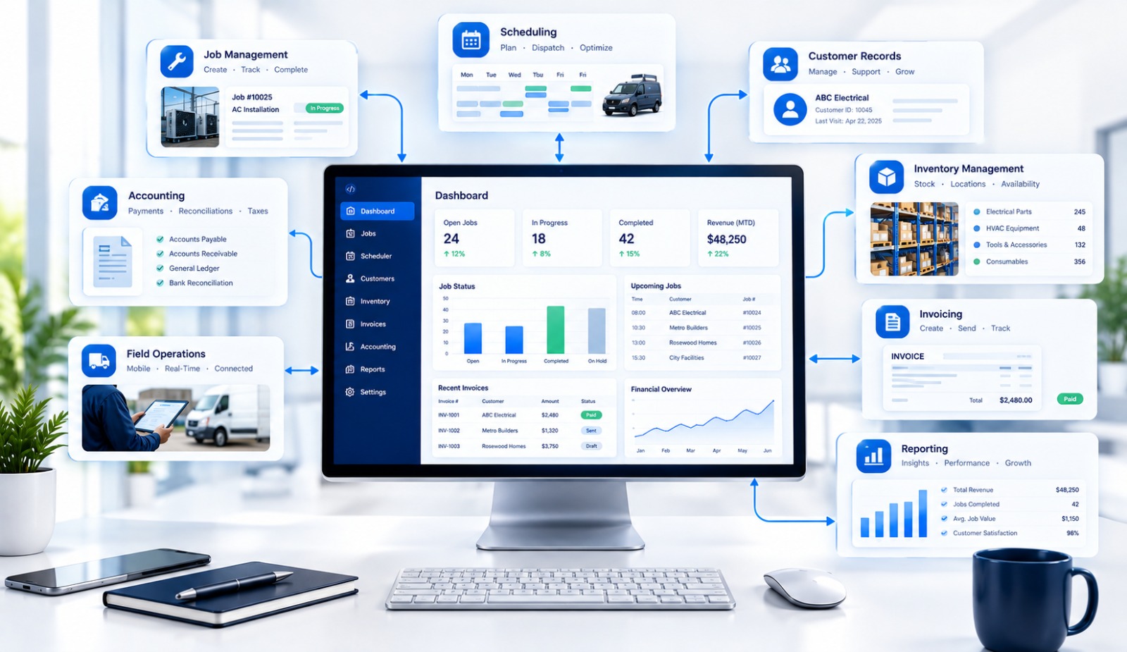 Simpro implementation and support solutions for efficient business and field service management